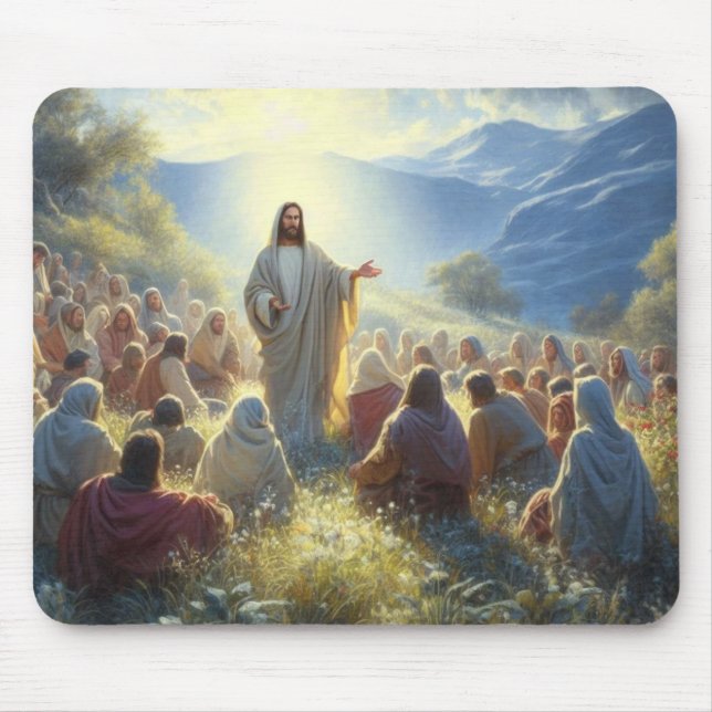 Tapis De Souris Jésus Christ prêchant aux masses (Devant)