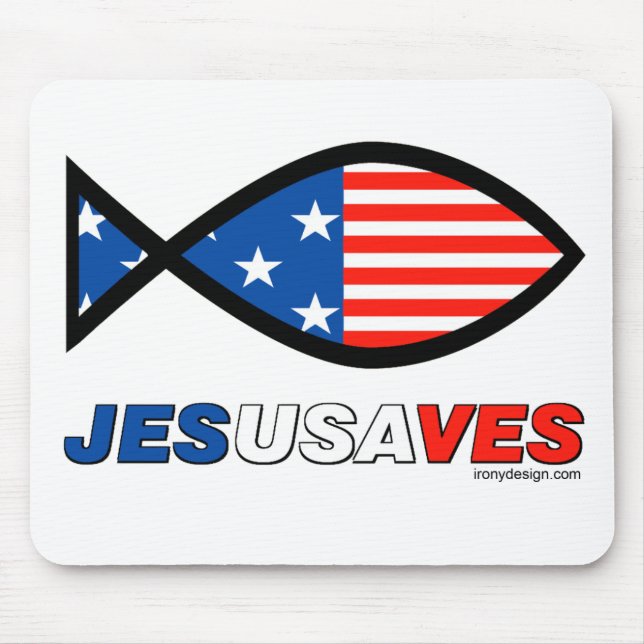Tapis De Souris Jésus économise (Devant)