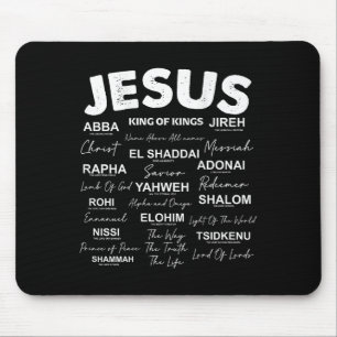 Tapis De Souris Jésus Est Le Roi Noms De Dieu Hébreux Jésus Chréti