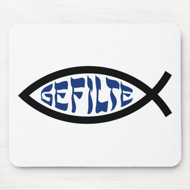 Tapis De Souris Jesus Gefilte Fish - Humour de la Pâque juive (Devant)