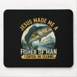 Tapis De Souris Jésus M'A Fait Un Fisher D'Hommes Vintage Le Wi-Fi