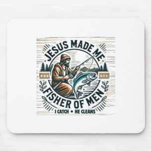 Tapis De Souris Jésus m'a fait un pêcheur d'hommes verset biblique