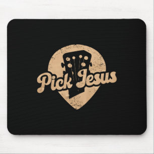 Tapis De Souris Jésus musique pasteur plectre Joyeuses Pâques