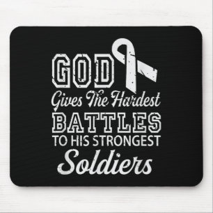 Tapis De Souris Jésus Prière Poumon Cancer Guerrier Don Cancer Pou