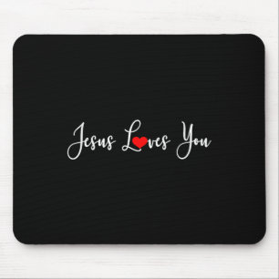 Tapis De Souris Jésus t'aime Drôle Christ Religieux Chrétien