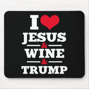 Tapis De Souris Jésus Vin Trump Religieux chrétienne Foi Maman Gif