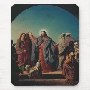 Tapis De Souris Jesus Wakes Lazarus par Robert Wilhelm Ekman