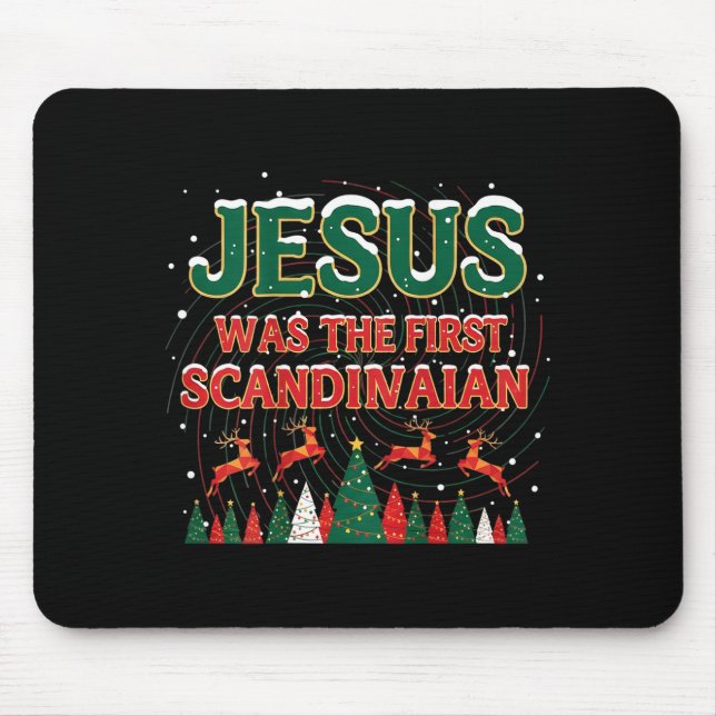 Tapis De Souris Jesus Was The First Ecrow Ugly Sweater Style  (Devant)