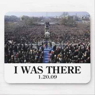 Tapis De Souris J'ÉTAIS LÀ : Foule à l'inauguration pendant la