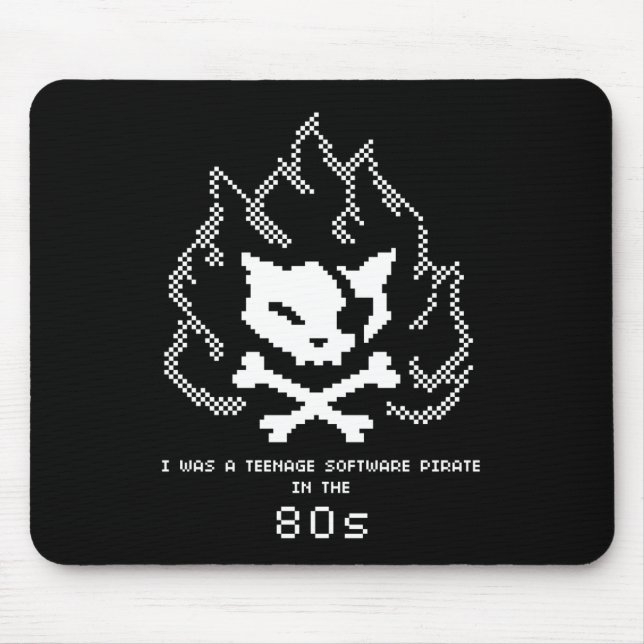 Tapis De Souris J'étais un pirate adolescent de logiciel dans 80s. (Devant)