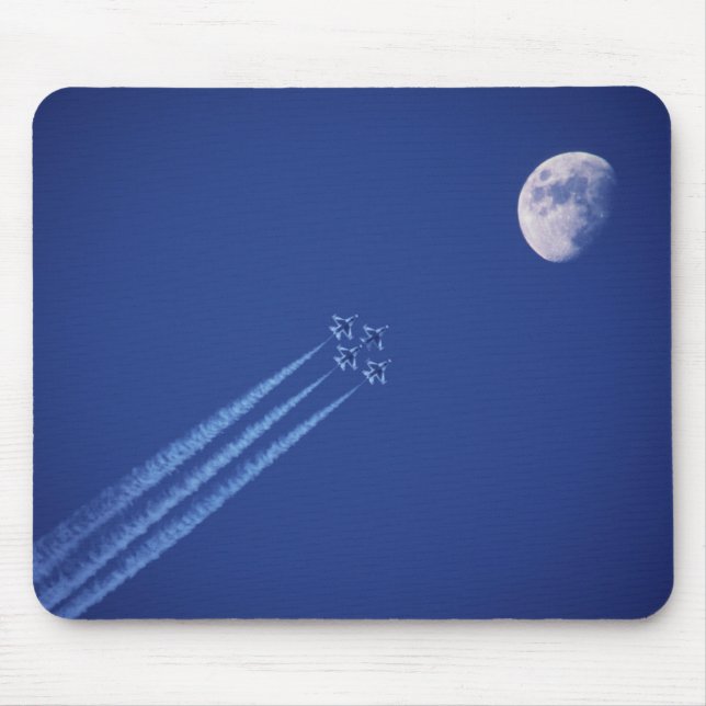 Tapis De Souris Jets à côté de la lune | Colombie-Britannique (Devant)