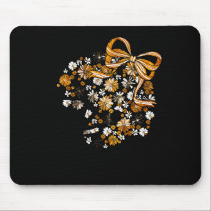 Tapis De Souris Jeu de football floral jour férié féminin noeud éq