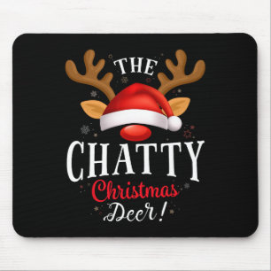 Tapis De Souris Jeu de Noël Chatty Deer Pjs Famille Xmas Correspon