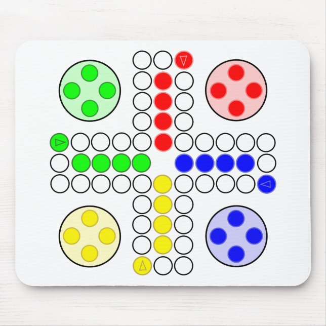 Tapis De Souris Jeu de société de classique de Ludo (Devant)