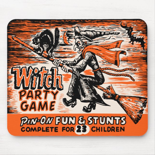 Tapis De Souris Jeu de sorcière vintage (Devant)