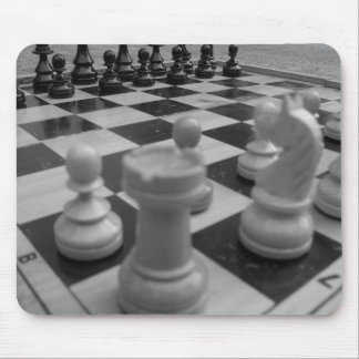 Tapis De Souris Jeu d'échecs B&W