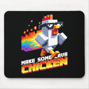 Tapis De Souris Jeu drôle humour mème faire du pixel art de poulet