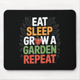 Tapis De Souris Jeu drôle Manger Dormir Faire Grandir Un Jardin Ré