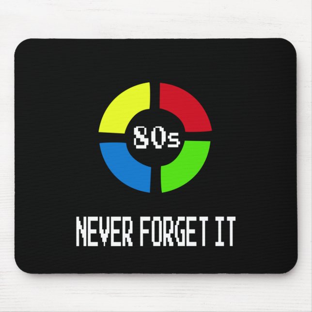 Tapis De Souris Jeu - Never Forget Is 80's Gamer Gadget (Devant)
