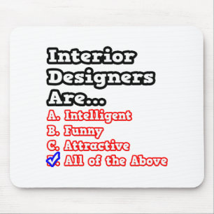 Tapis De Souris Jeu-questionnaire du concepteur d'intérieur...plai
