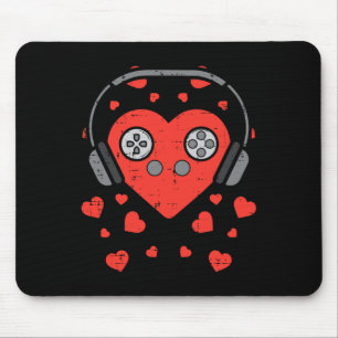Tapis De Souris Jeu Vidéo Valentines Jour Joueur Garçons Hommes Fi