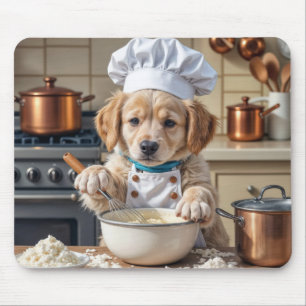 Tapis De Souris Jeune Chef Golden Retriever