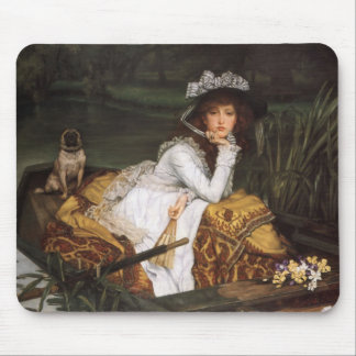 Tapis De Souris Jeune Madame dans un bateau