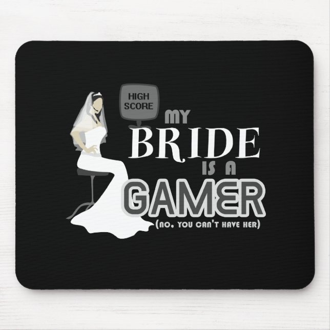 Tapis De Souris Jeune mariée et mariage de jeu vidéo (Devant)