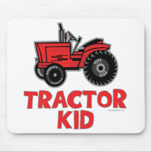 Tapis De Souris Jeune Tracteur rouge