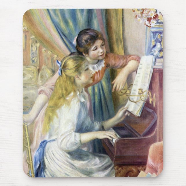 Tapis De Souris Jeunes filles au piano par Pierre Renoir (Devant)