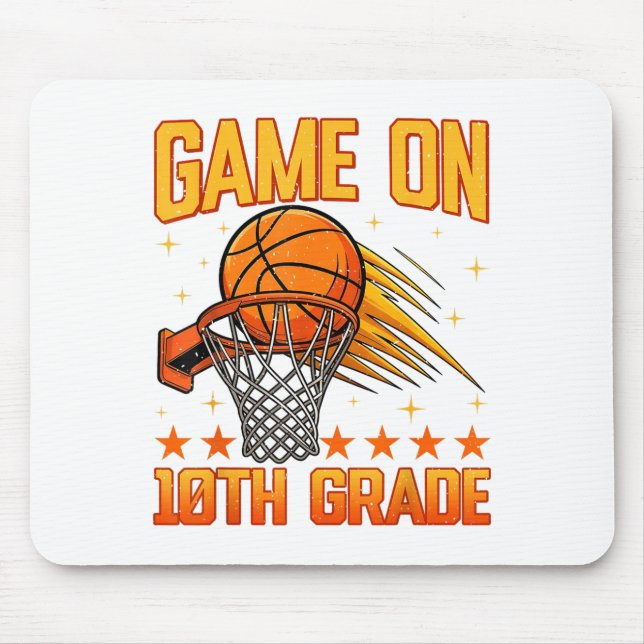 Tapis De Souris Jeux Amusants Sur 10e Année Basketball Premier Jou (Devant)