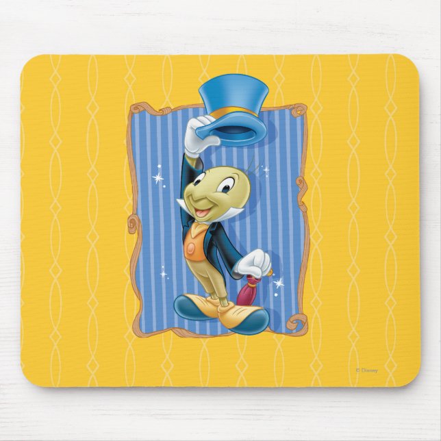 Tapis De Souris Jiminy Cricket Lifting Son Casquette (Devant)