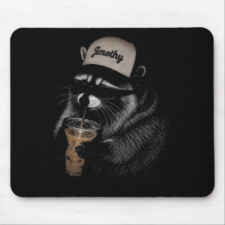 Tapis De Souris Jimothy Raccoon Drôle de café glacé Seattle Mème