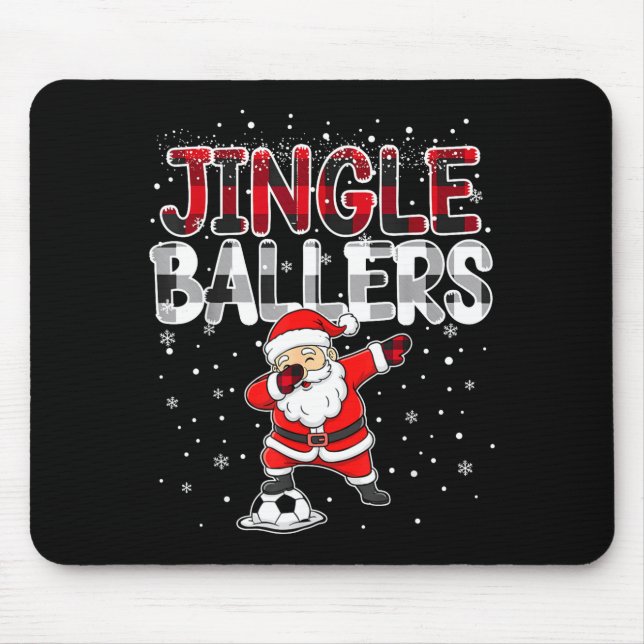 Tapis De Souris Jingle Ballers Santa Football Christmas Soccer Pla (Devant)