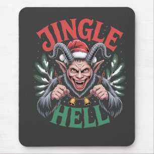 Tapis De Souris Jingle Hell Noël Krampus Evil Xmas 