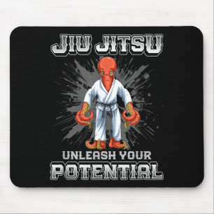 Tapis De Souris Jiu Jitsu Brésilien MMA et Grappling BJJ Pieuvre