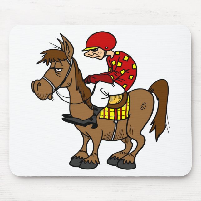 Tapis De Souris Jockey Brown de cheval (Devant)