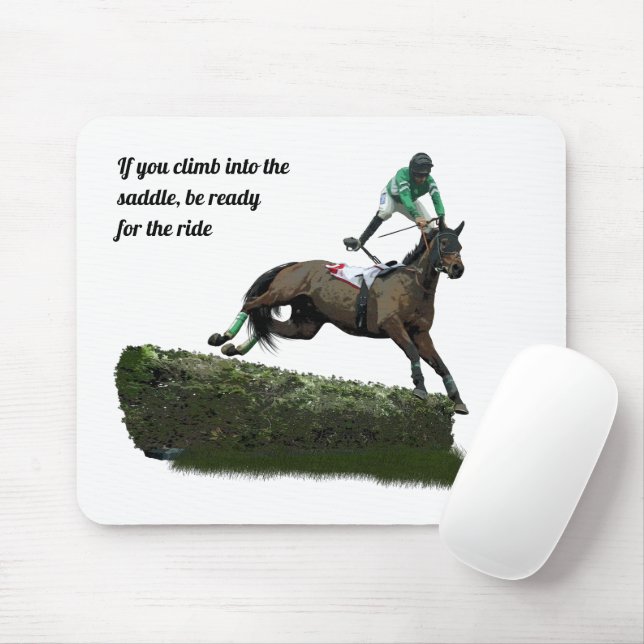 Tapis De Souris Jockey Cheval De Sauts Dans Pad Souris Vert (Avec souris)