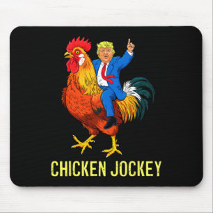 Tapis De Souris Jockey de poulet Trump Mème amusant 4