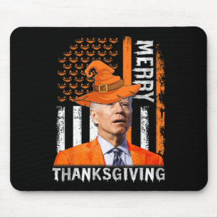 Tapis De Souris Joe Biden Joyeux Halloween Joyeux Thanksgiving Us 