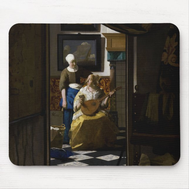 Tapis De Souris Johannes Vermeer - La lettre d'amour (Devant)