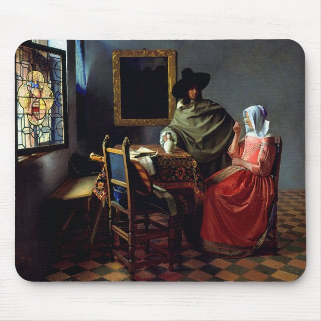 Tapis De Souris Johannes Vermeer - Le verre du vin (Devant)
