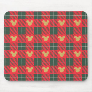 Tapis De Souris Joie de Noël Motif carreauté de Noël de Mickey