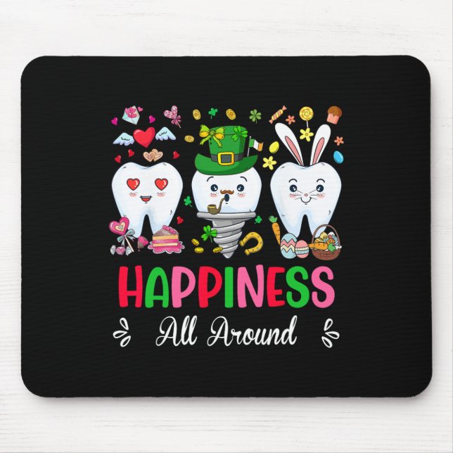 Tapis De Souris Joie dentaire tout autour de la Saint-Valentin Sai (Devant)