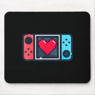 Tapis De Souris Joli cœur de pixel pour la Saint-Valentin pour hom