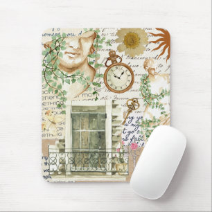 Tapis De Souris Joli collage classique art grec statue antique