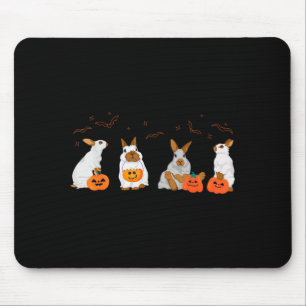 Tapis De Souris Joli costume d'Halloween de lapin fantôme de l'aut