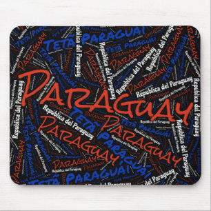 Tapis De Souris Joli drapeau paraguayen couleurs Patriotique