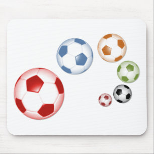 Tapis De Souris Joli ensemble de balles de football