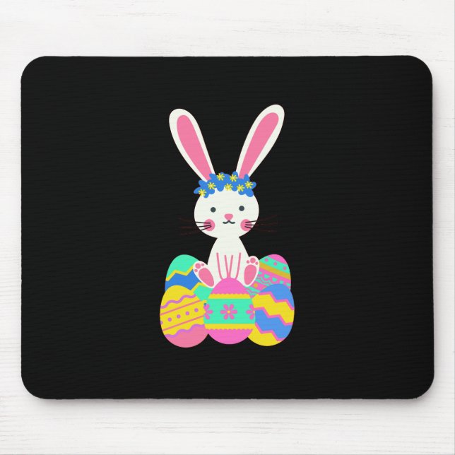 Tapis De Souris Joli lapin de Pâques (Devant)